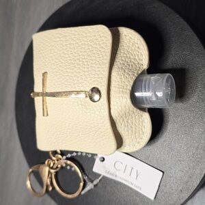 Chic Cream Keychain Pouch by